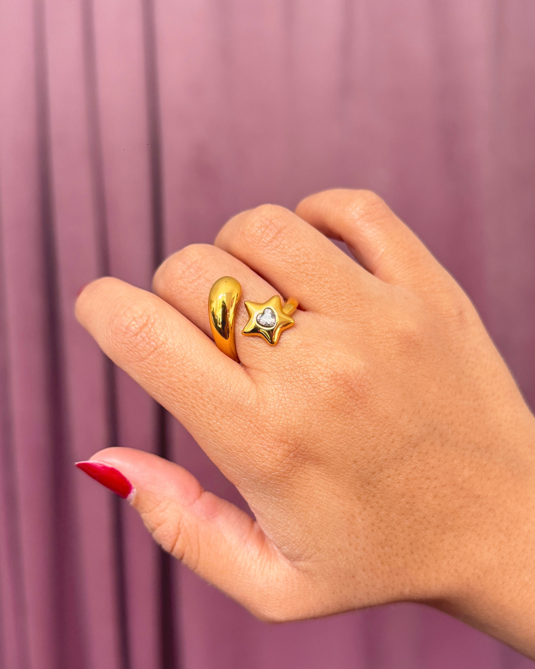 ANILLO DOBLE CON ESTRELLA