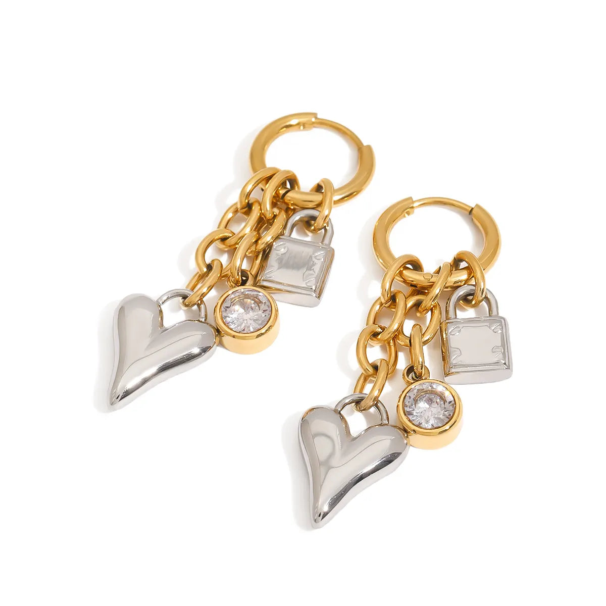 HOOPS CON CADENAS DE CORAZÓN Y CANDADO
