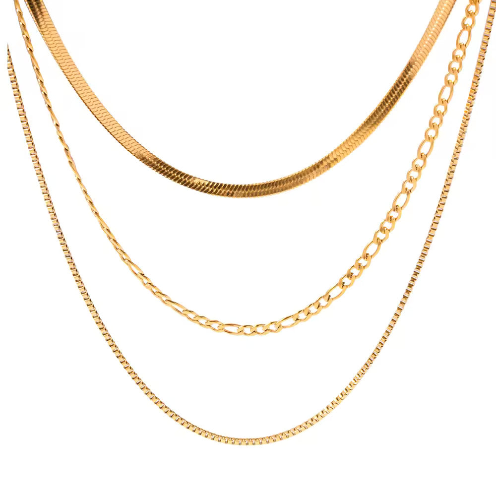 COLLAR TRIPLE DORADO PREORDEN