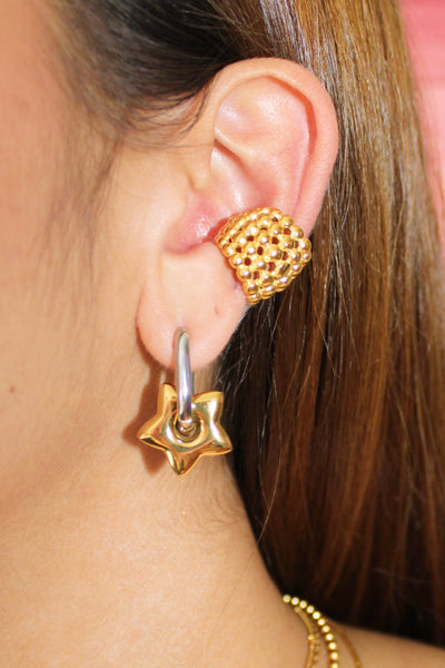 ARETES BICOLOR ESTRELLA PAR