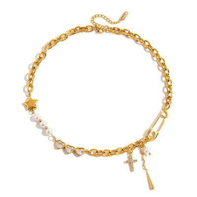 COLLAR DE ESLABONES CON DIJES