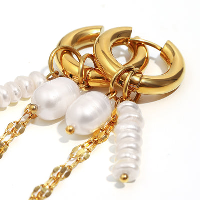 CANDONGAS CON PERLAS Y CADENA