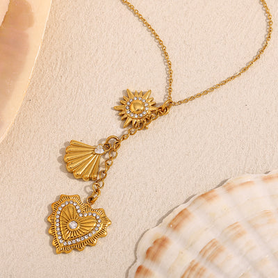 COLLAR CON TRES DIJES DORADOS