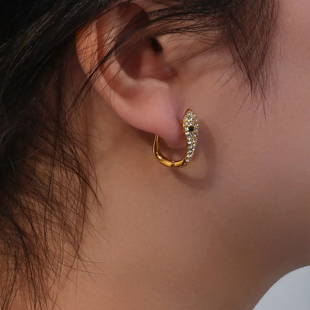 ARETES DE SERPIENTE CON CIRCONITAS PAR