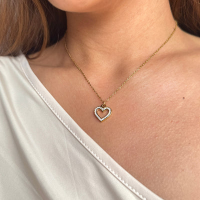 COLLAR CORAZÓN CON CIRCONITAS